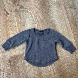 Little Bipsy long sleeve waffle shirt